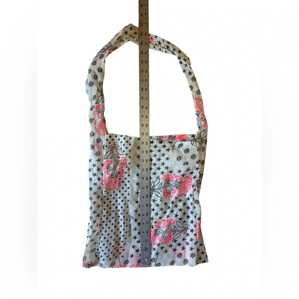 Free People Tote Bag, Floral, Sheer, Lightweight, Reusable, Environment Friendly